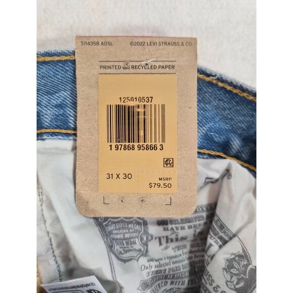 LEVI'S 501 Silver Shine Button Fly 31 x 30 - Picture 4 of 9